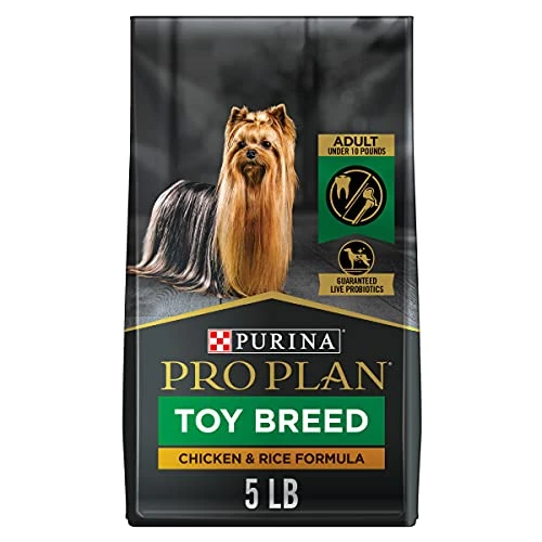 Purina Pro Plan Toy Breed Dog Food With Probiotics For Dogs, Chicken & Rice Formula - 5 Lb. Bag