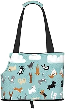 Mqgmz Skull Background Print Pet Carrier Tote Bag With Pocket Safety - Amazing Design - Image 15