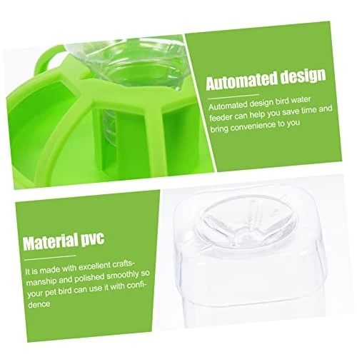 Birdseed 8 Pcs Proof Plastic Bunny Cup Parrot Lovebirds Drinking Birds Fountain Dog Farm Food Wild Bottle Bowl Dispenser For Garden Waterer Cat Parrots Feeder Tray Squirrel- - Image 5