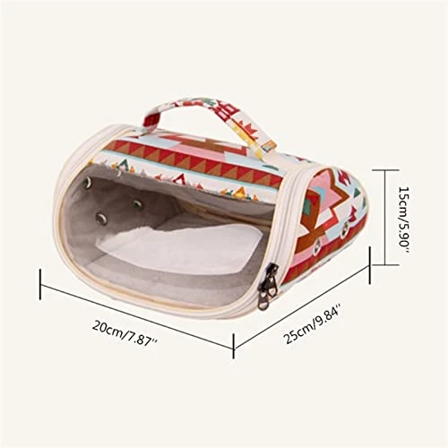 Cat Carrier Guinea Pig Travel Bag, Hamster Bed, Portable Hamster Breathable Bag, Travel Tote Bag Pet Carrier (Color : Brass) - Image 2