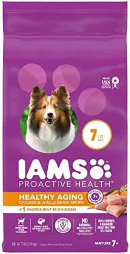 IAMS Healthy Aging Adult Dry Dog Food For Mature And Senior Dogs With Real Chicken, 7 Lb. Bag - Image 7