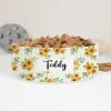 GENERIC Personalized Pet Bowl, Flowers Pattern Bowl With Name, Custom Ceramic Dog Cat Pet Bowls Available In Two Sizes, Gift For Pets