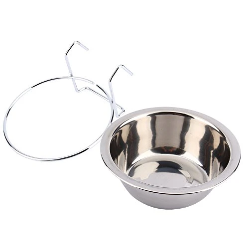 Yosoo Stainless Steel Hanging Pet Cage Bowl Diner Pet Bowl Bird Cat Dog Food Water Bowl With Hanger (Size L) - Image 5