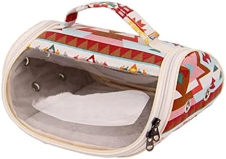 Cat Carrier Guinea Pig Travel Bag, Hamster Bed, Portable Hamster Breathable Bag, Travel Tote Bag Pet Carrier (Color : Brass) - Image 8