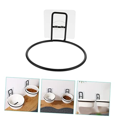 POPETPOP 3pcs Bowl Holder Bird Accessories Wall Mounted Planters Wall Mounted Clothing Rack Wall Mounted Planter Ring Wall Mounted Hooks Flower Pot Ring Bracket Cat Feeding Shelf Pet Supply - Image 5