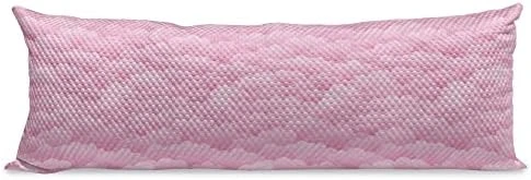 Lunarable Dog Bone Body Pillow Cover, Cartoon Food For Dog Treat Pattern With Silhouette Zigzag Background, Soft Comfortable Zippered Side Sleeper Pillow Case, 20" X 55", White And Dark Blue - Image 13