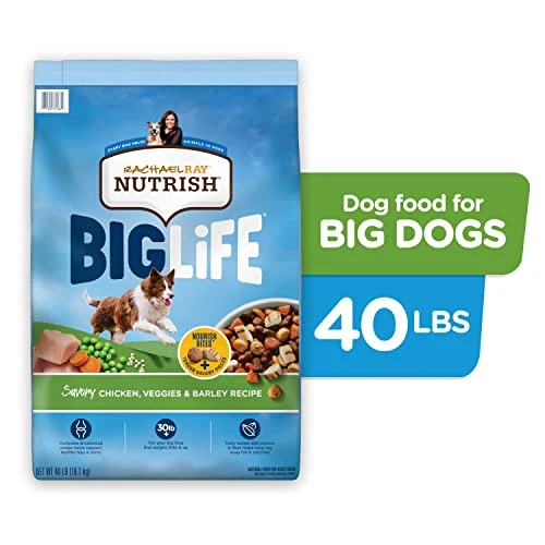Rachael Ray Nutrish Big Life Dry Dog Food, Savory Chicken, Barley & Veggies, 40 Pounds - Image 2