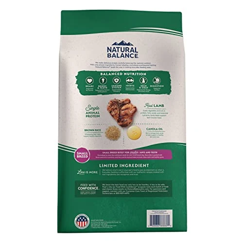 Natural Balance Limited Ingredient Small-Breed Adult Dry Dog Food With Healthy Grains, Lamb & Brown Rice Recipe, 12 Pound (Pack Of 1) - Image 2