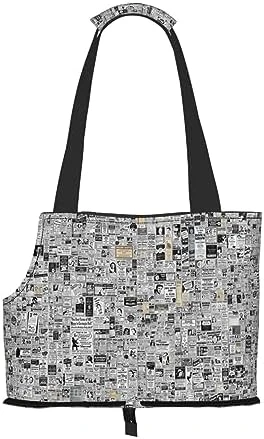 Mqgmz Skull Background Print Pet Carrier Tote Bag With Pocket Safety - Amazing Design - Image 7