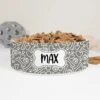 GENERIC Bones & Paw Print Pattern Personalized Pet Bowl Cat Bowls, Cute Dog Bowl With Name, Custom Ceramic Dog Cat Pet Bowls Available In Two Sizes