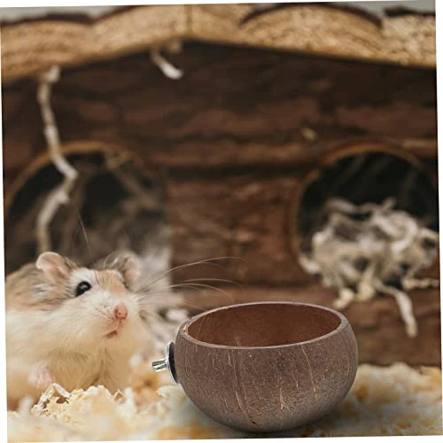 EVANEM 1 Set Hamster Nest Rabbit Water Bowl Squirrel Feeders Bird Cage Feeder Hamster Feeding Bowls Hamster Food Feeder Parrot Feeder Guinea Pig Cage Feeder Hamster Pet Feeder Pet Waterer - Image 6
