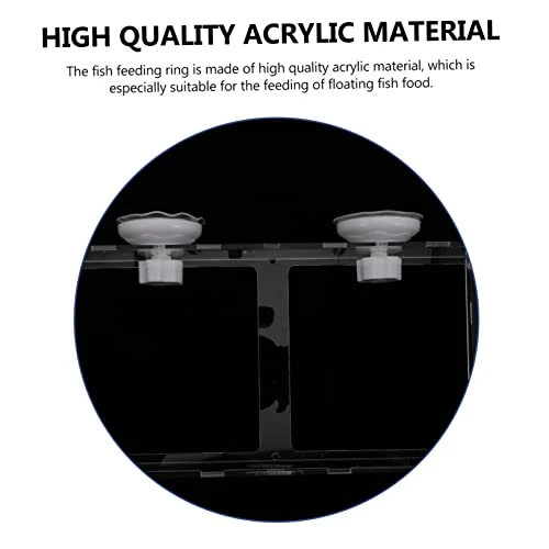 NOGRAX 1pc Fish Tank Feeding Ring Accessory Tray Reptiles Feeder Bowl Suction Cup Fish Feeder Transparent Shrimp Feeder Acrylic Freshwater Feeder - Image 6