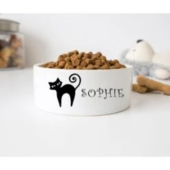 GENERIC Personalized Cat Bowl, Ceramic Pet Bowl, Gift For Pets, Available In Two Sizes
