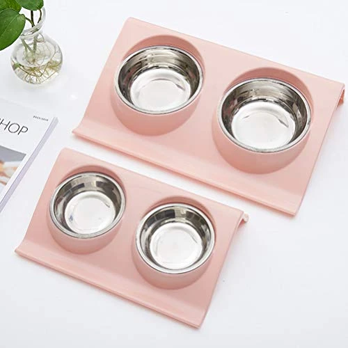 Balacoo Stainless Steel Container Stainless Steel High Base Bowl Cat Bowl Dog Water Bowl No-Spill Pet Water Bowl Slow Water Feeder Dispenser Feeder Bowl For Pets Ceramic Cat Bowl - Image 6