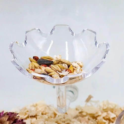 Hamsters Feeder, Transparent Acrylic Feeder Tube And Feeding Dish Set With Suction Cup, Small Animals Food Gravity Auto Dispensers, Suitable For Hamster Rat Guinea Pig Bird Parrot Lizard Hedgehog - Image 4