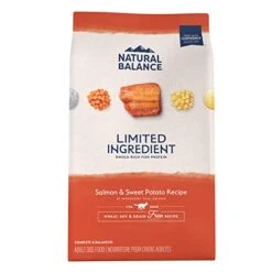 Natural Balance Limited Ingredient Adult Grain-Free Dry Dog Food, Salmon & Sweet Potato Recipe, 4 Pound (Pack Of 1)