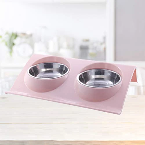 Balacoo Stainless Steel Container Stainless Steel High Base Bowl Cat Bowl Dog Water Bowl No-Spill Pet Water Bowl Slow Water Feeder Dispenser Feeder Bowl For Pets Ceramic Cat Bowl - Image 3