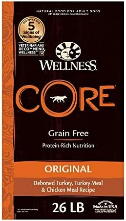 Wellness CORE Grain-Free High-Protein Dry Dog Food, Natural Ingredients, Made In USA With Real Meat, All Breeds, For Adult Dogs (Original Turkey & Chicken, 4-Pound Bag) - Image 9