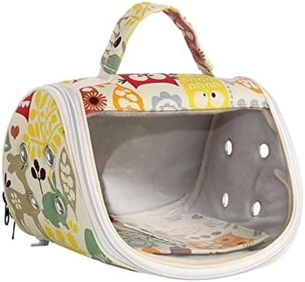 Cat Carrier Guinea Pig Travel Bag, Hamster Bed, Portable Hamster Breathable Bag, Travel Tote Bag Pet Carrier (Color : Brass) - Image 7