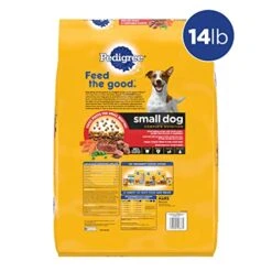 Pedigree Small Dog Complete Nutrition Small Breed Adult Dry Dog Food Grilled Steak And Vegetable Flavor Dog Kibble, 14 Lb. Bag
