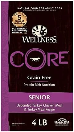 Wellness CORE Grain-Free Senior Dry Dog Food, Made In USA With Real Turkey And Natural Ingredients, With Nutrients For Immune, Joint, Skin & Coat Support, 24-Pound Bag - Image 13