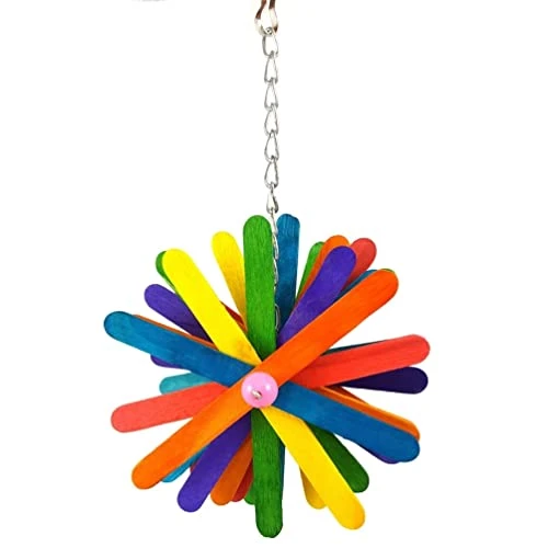 JYDQM 6Pcs Pet Parrot Toys Wooden Hanging Cage Toys For Parrots Bird Funny Hanging Standing Toy Pet Bird Training Supplies - Image 4