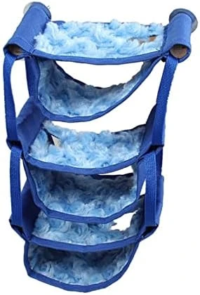 TOONZZ Pet Nest Multi-Layer Small Animals Toy Bed Resting Hamster Hammock Playing Rat Bedding Nest Platform (Color : Blue) - Image 6