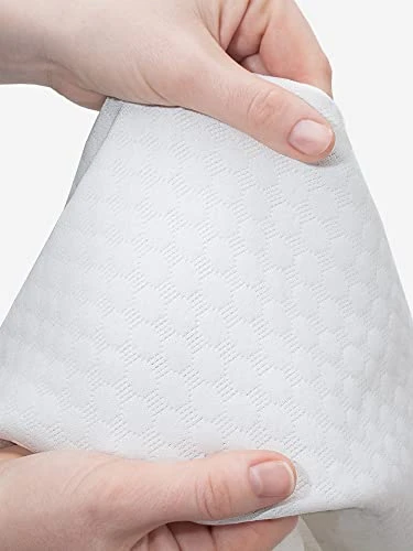 Lunarable Dog Bone Body Pillow Cover, Cartoon Food For Dog Treat Pattern With Silhouette Zigzag Background, Soft Comfortable Zippered Side Sleeper Pillow Case, 20" X 55", White And Dark Blue - Image 3