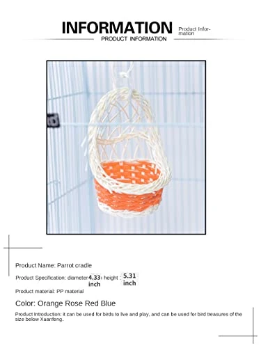 Parrot Supplies Nest Swing Toy Bird Cage Hanging Bite Toy Cage Display Pendant For Large And Medium-Sized Birds Parakeet Budgie Cockatiel (Blue) - Image 2