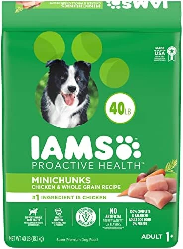 IAMS Adult Minichunks Small Kibble High Protein Dry Dog Food With Real Chicken, 40 Lb. Bag - Image 7