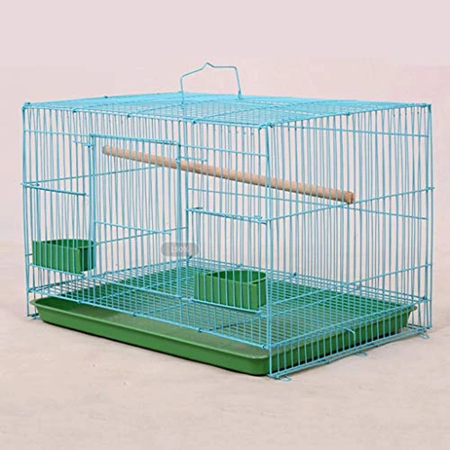 Q-XIAOKEAI,Wire Rectangular Small Cage For Small Birds And Canaries Rekord Equipped Feeders - Image 2