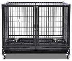 43" Stackable Heavy Duty Cage W/Feeding Doors And Divider Or Additional Tray (DG-43-FS)