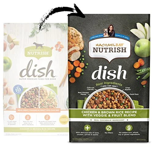 Rachael Ray Nutrish Dish Premium Dry Dog Food, Chicken & Brown Rice Recipe With Veggies & Fruit, 23 Pound Bag - Image 2