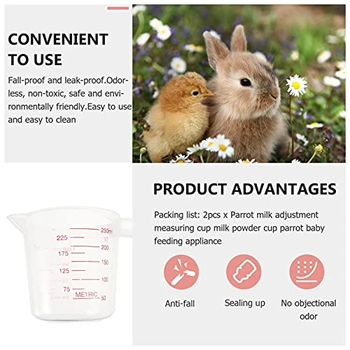 6 Pcs Free And With Cups Nursery Cooking Plastic Food Kitchen Scoop Graduation Handle Scale Cats Dogs For Feeder Baking Cup Use Birds Parrot Milk Pet Jug Bpa Feeding Clear Kettle - Image 5