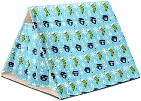 Y-DSIWX Guinea Pig Hideout House Bed, Burger Donut Hot Dog Pizza Flat Food Pattern Rabbit Cave, Squirrel Chinchilla Hamster Hedgehog Nest Cage - Image 6