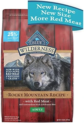 Blue Buffalo Wilderness Rocky Mountain Recipe High Protein Natural Adult Dry Dog Food, Red Meat With Grain 13 Lb Bag - Image 7