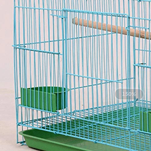 Q-XIAOKEAI,Wire Rectangular Small Cage For Small Birds And Canaries Rekord Equipped Feeders - Image 3