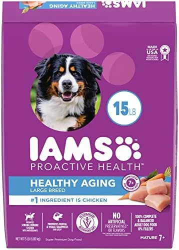 IAMS Healthy Aging Adult Dry Dog Food For Mature And Senior Dogs With Real Chicken, 7 Lb. Bag - Image 5