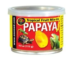 Zoo Med Tropical Friut Mix-ins Papaya Reptile Treat 4 Oz - Pack Of 4