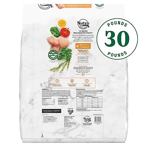 NUTRO NATURAL CHOICE Small Bites Adult Dry Dog Food, Chicken & Brown Rice Recipe Dog Kibble, 30 Lb. Bag - Image 2