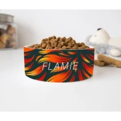 GENERIC Personalized Fire Pattern Pet's Name Bowl, Ceramic Food Bowl For Pets Available In Two Sizes, Dog Bowls, Cat Drinking Bowls