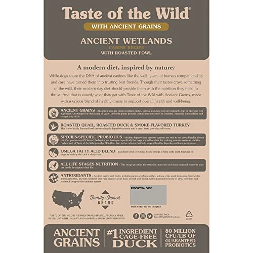 Taste Of The Wild Ancient Wetlands Canine Recipe With Roasted Fowl And Ancient Grains 28lb - Image 2