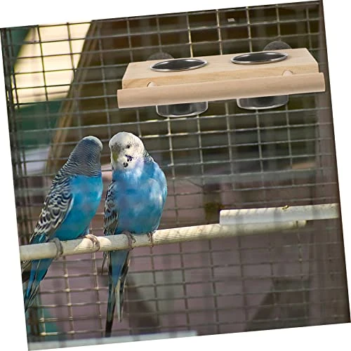 EVANEM 2pcs Bird Toy Bird Accessories Hamster Accessories Hanging Parrot Bowl Bird Cage Plastic Cup Water Bird Cup Parrot Water Cup Pet Feeder Parrot Food Cups To Feed Water Cup Wood - Image 7