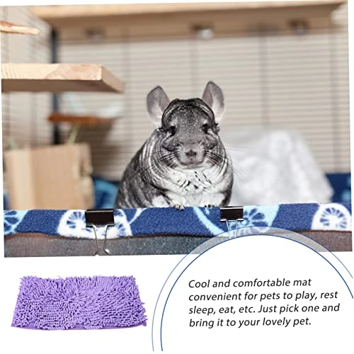 Mipcase 3pcs Pad- Bed Microfiber Hamster Accessorie Random Hideout - Rabbit Cushion Supplies Sleeping Small Chenille Animal Pig Dog Fleece Pad Pet Chinchilla Color Warm Warming Cage Water - Image 4