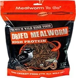Unipet Usa Wb125 Mealworm To Go Dried Wild Bird Food, 1.1 Lb