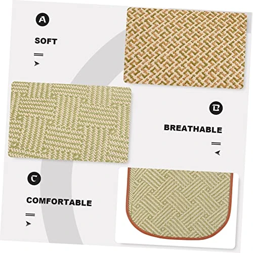 Iplusmile 4 Pcs Rabbit Mat Small Dog Chew Toys Chinchilla Bedding Toys For Kittens Rabbit Bed Cat Summer Mat Pet Bedding Cooling Grass Mat Cool Bed Manual Grass And Vines Chew Toys - Image 2