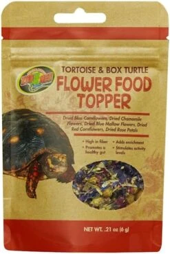 Zoo Med Tortoise & Box Turtle Flower Food Topper 1.4 Oz - Pack Of 2