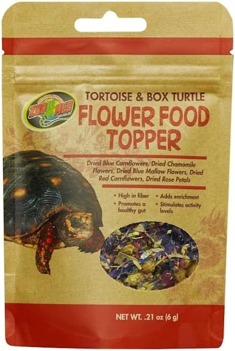 Zoo Med Tortoise & Box Turtle Flower Food Topper 1.4 Oz - Pack Of 2