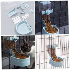 Hamster Accessories Dog Food Dispenser Cat Food Dispenser Automatic Feeder Dog Automatic Feeder Plastic The Cat Sky-Blue Cat Bowl Parakeet Food Automatic Parrot Feeder