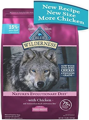 Blue Buffalo Wilderness High Protein Natural Small Breed Adult Dry Dog Food Plus Wholesome Grains, Chicken 13 Lb Bag - Image 5